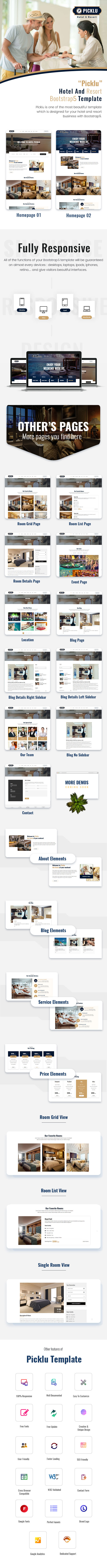 Hotel Resort HTML Template - Picklu