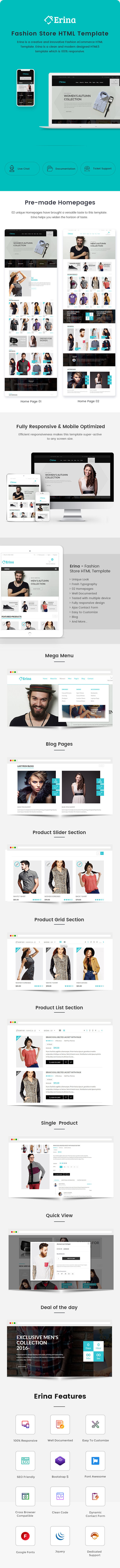 Erina - Fashion Modern Website Template HTML Version