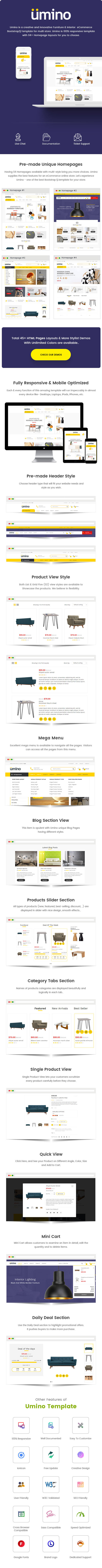 Furniture & Interior eCommerce Bootstrap 5 Template - Umino - 1