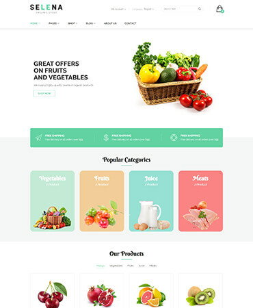 Selena - Organic eCommerce Bootstrap 5 Template